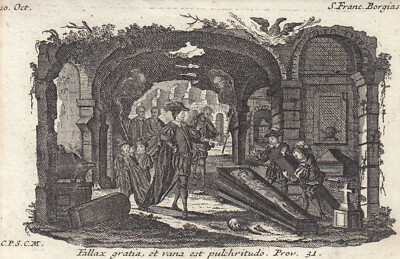 Gebrüder Klauber San Francisco de Borja Borgias Gandia copperplate 1750