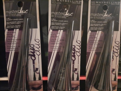 3 Maybelline EYESTUDIO Master Duo Liquid Eye Liner 505 Violet Luster - Picture 4 of 8