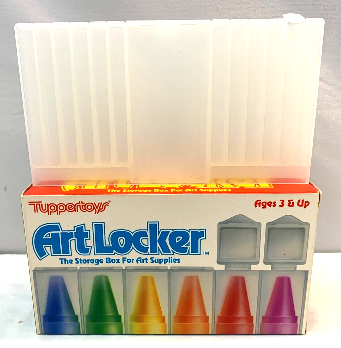 Vintage TUPPERWARE 1987 Tuppertoys Art Locker Crayon Art Supplies