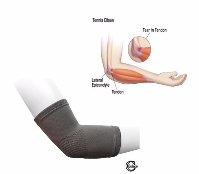 Solace Care Bambus anthrazit Ellenbogenstütze Tennisellenbogen Arthritis Bandage Sport Gym