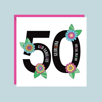 Personalisierte Geburtstagskarte, 21., 30., 40., 50., 60., 70., Tante, Freundin