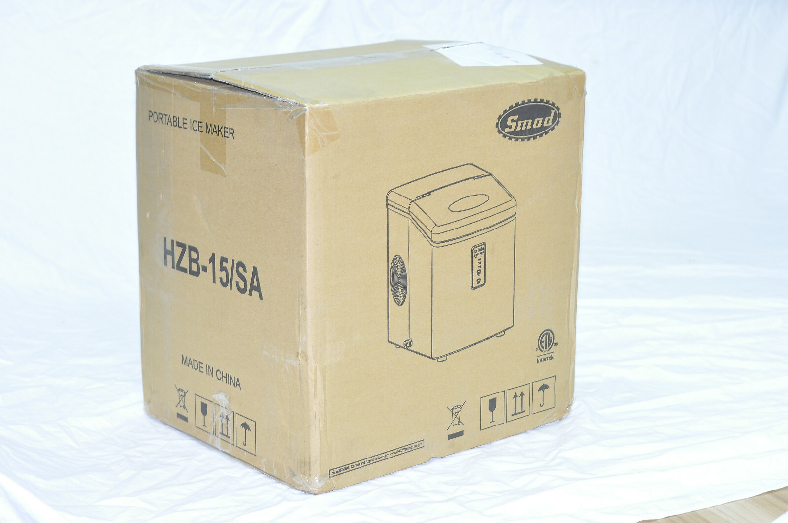 SMAD Ice Maker Countertop Stainless Steel 3Size Ice Bullet 33lbs/day