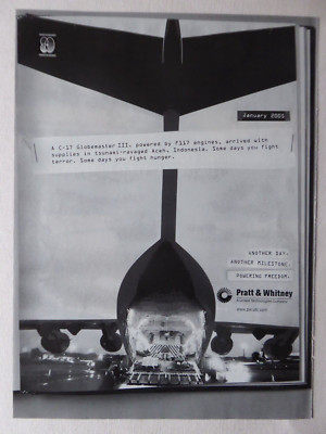 8/2005 PUB PRATT & WHITNEY F117 ENGINE USAF C-17 GLOBEMASTER III INDONESIA AD