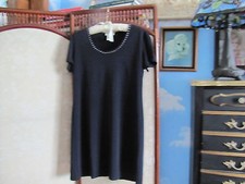 ANN TAYLOR BLACK DRESS MEDIUM, MADE IN KOREA HAS RHINESTONES