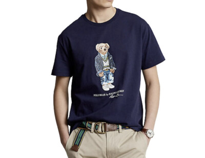 Polo Bear Ralph Lauren Navy Blue T-Shirt Men ~ XXL | eBay