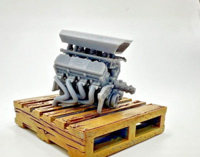 1/25 Ken Block s 1965 Gymkhana Seven Mustang engine with exhaust HSM041250004