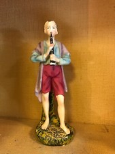 GRANDE STATUINA PRESEPE VINTAGE IN GESSO PIFFERAIO 25 CM