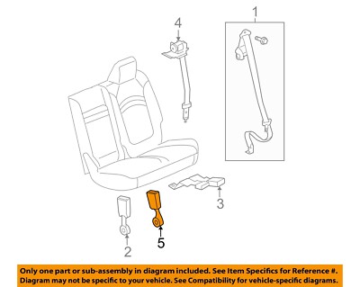 GM OEM 09-17 Acadia Limited Third Row Seat Belts-Center Buckle 19301273