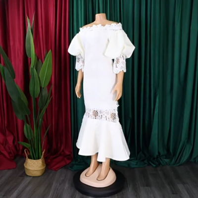 Fishtail Dresses for Women Midi Mermaid Dress Off Shoulder Cocktail Dresses  | eBay