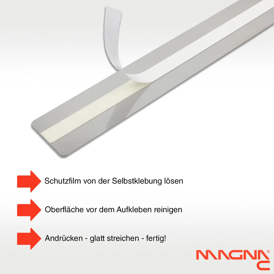 Magna-C® Magnetleiste Edelstahl selbstklebend magnethaftender Untergrund Fotos - Bild 3 von 4