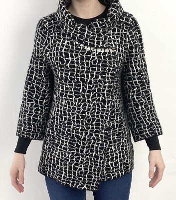 Max Studio Strickjacke mit Wolle Pullover Damen Gr.XL (DE 42) Schwarz 140477