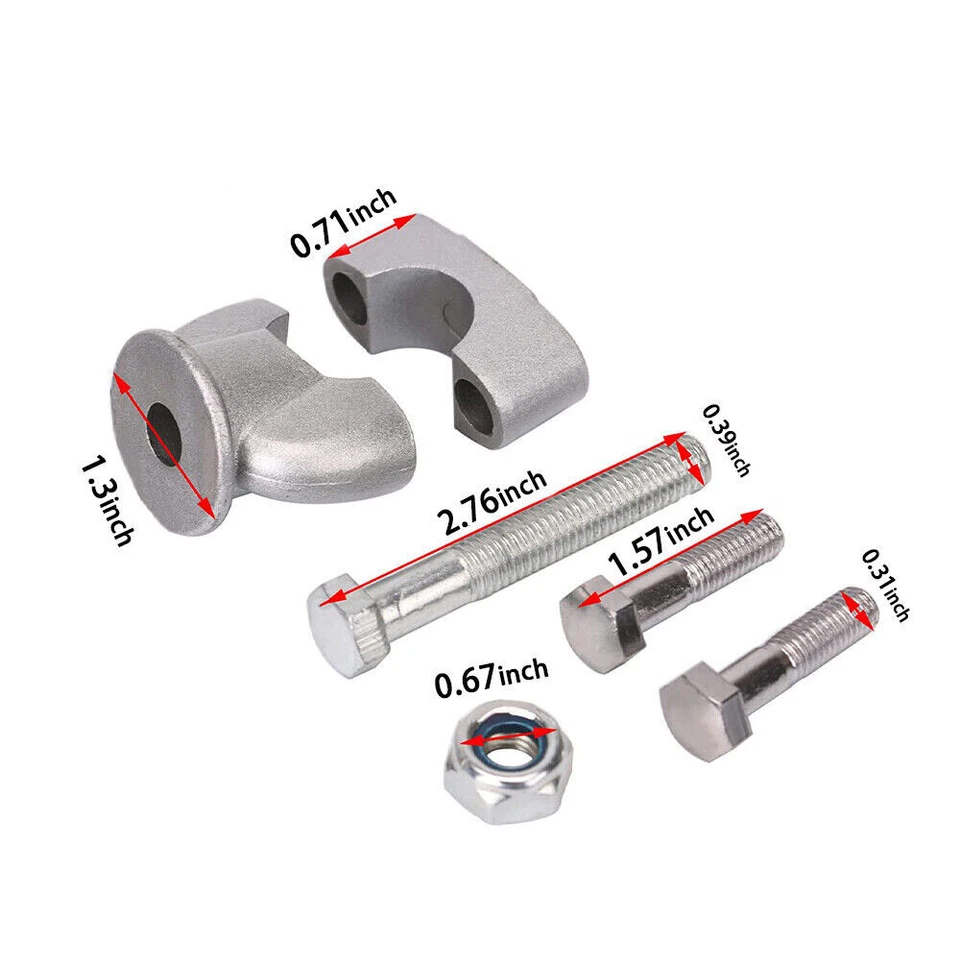 Adaptador de abrazaderas de montaje elevadores de manillar de 22 mm 7/8" para motocicleta ATV moto de cross Foto 3 de 4