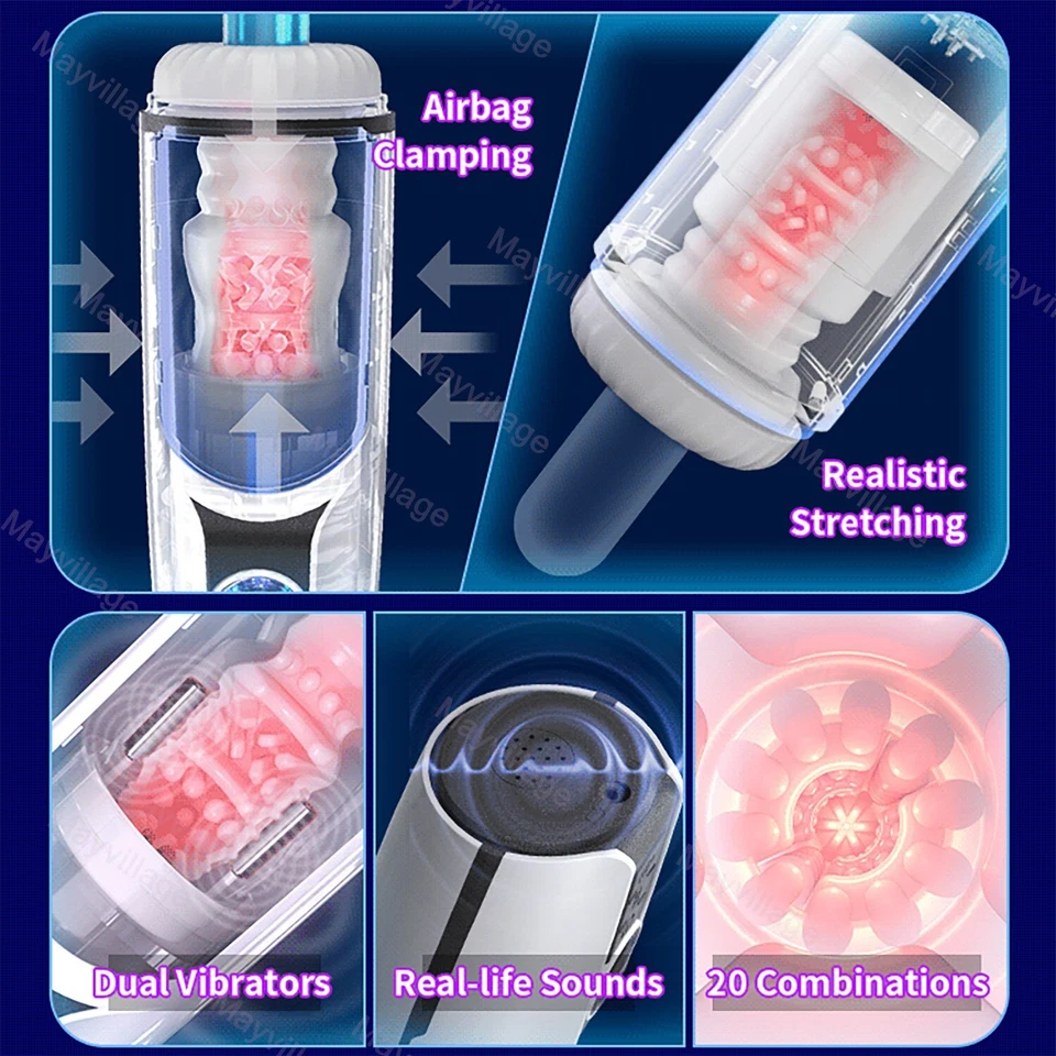 Masturbadores Masculinos Automático Manos Libres Telescópico Taza Chupar Stroker Hombres Juguete Sexual Foto 2 de 4