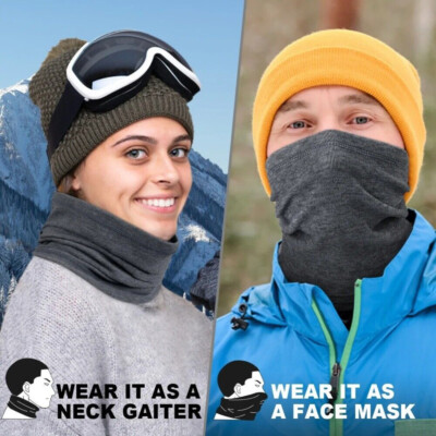 Winter Fleece Neck Warmer Gaiter Cycling Ski Face Mask Thermal