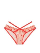 Victoria's Secret Dream Angels XS Heart Embroidery Keyhole Cheekini Panty Coral