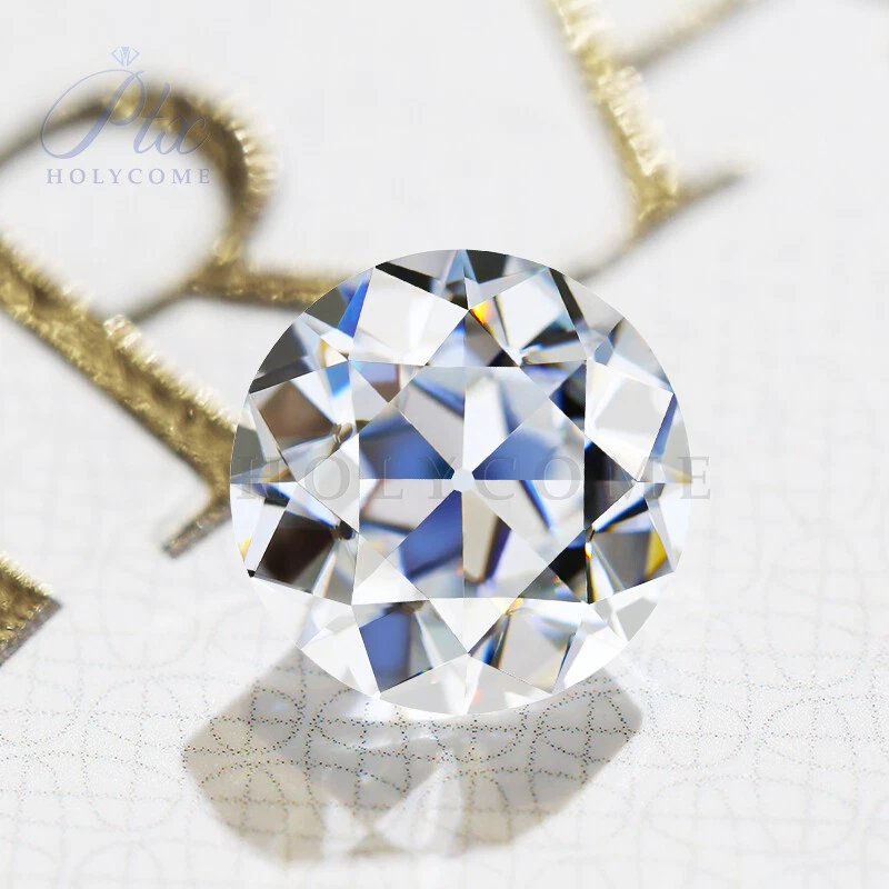 OEC Moissanite Round VVS Old European Cut White D Color Loose Gemstone 4 Jewelry - Image 4 of 4