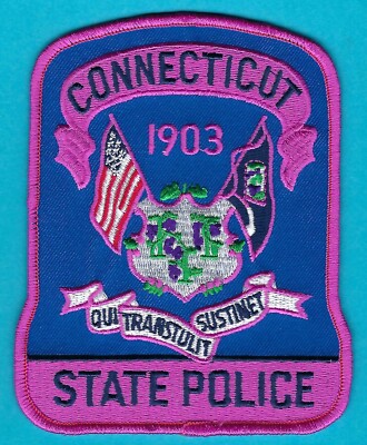 CONNECTICUT STATE POLICE SHOULDER PATCH PINK | eBay