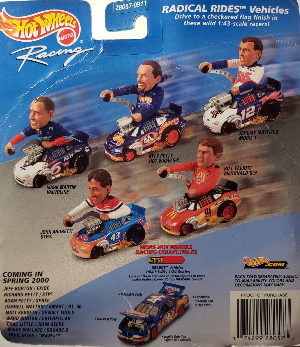 NASCAR RACING 1999 HOT WHEELS RADICAL RIDES MARK MARTIN VALVOLINE