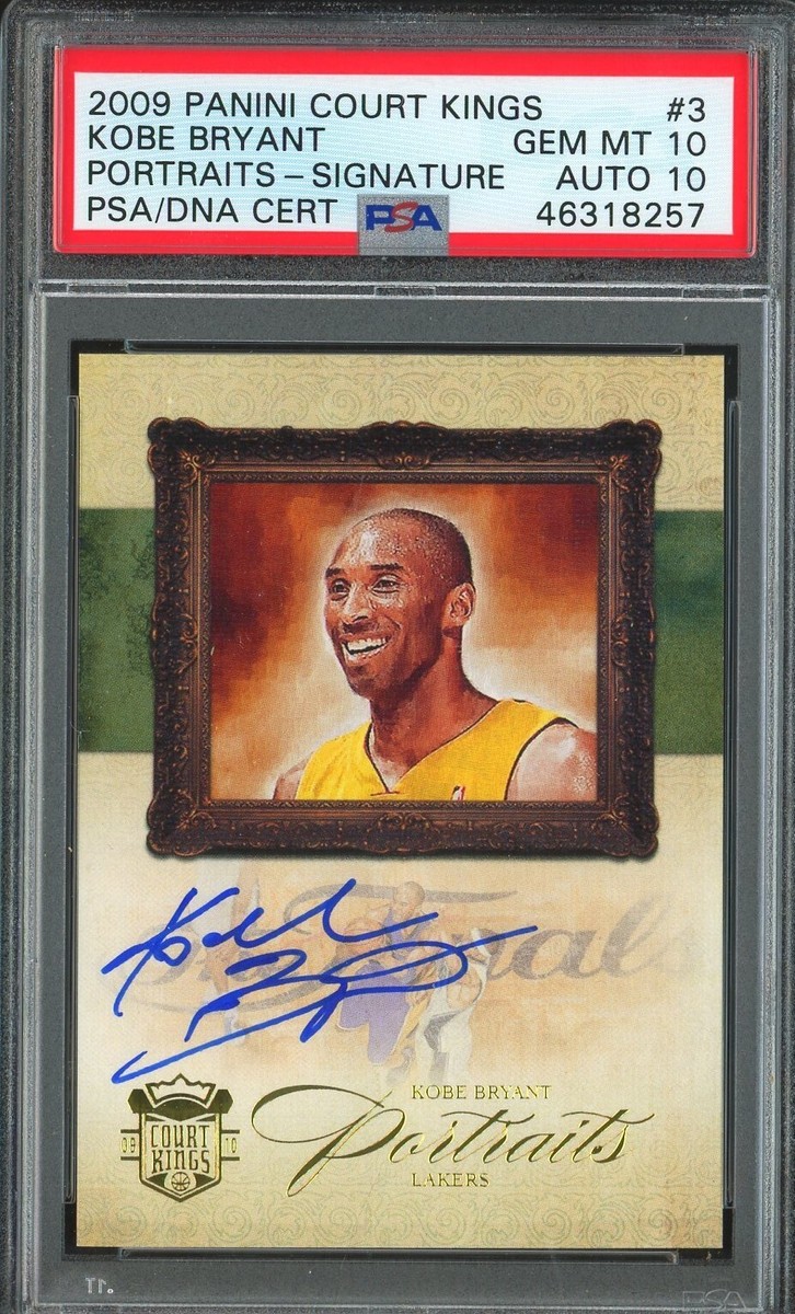 2009 Panini Court Kings Kobe Bryant Portraits AUTO AUTOGRAPH PSA