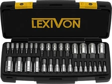 LEXIVON Master HEX Bit Socket Set,Premium S2 Alloy Steel Complete 32-Piece LX144