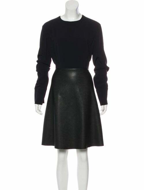 knee length dresses for ladies Essence Vegan Leather Midi Dress – SAM D'MONES main image 0