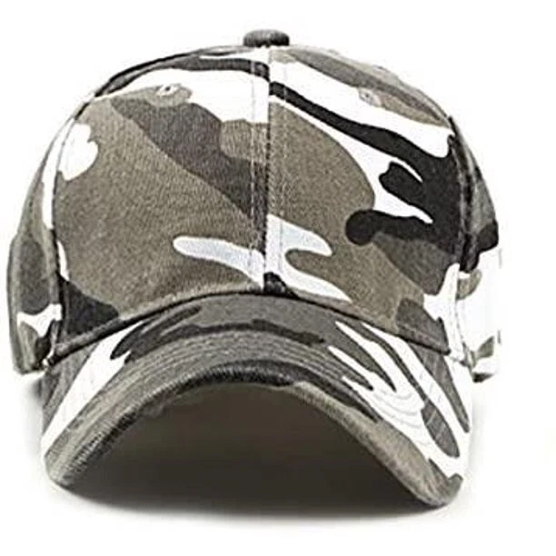 Gorra de béisbol blanca, verde, camuflaje de nieve, camuflaje militar táctico del ejército para hombre Foto 2 de 4