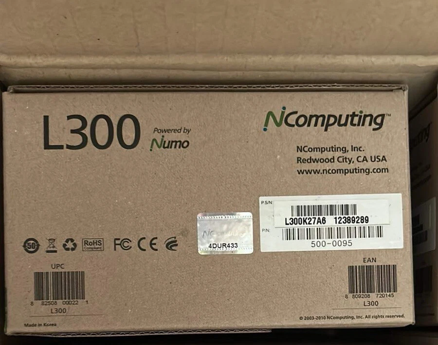 NComputing L300 Ethernet Thin Client Virtual Computer Desktop w/ vSpace 500-0095 - Image 2 of 2