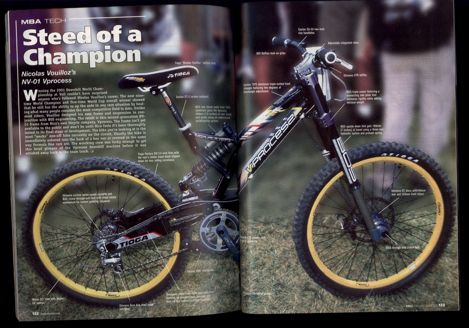 MOUNTAIN BIKE ACTION magazine June 2002 * Summer Ride Guide, articles, New Stuff