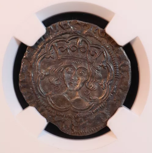 1422-30 England "Henry VI" Silver 4 Pence Groat, S-1836 - NGC AU55! Exquisite!