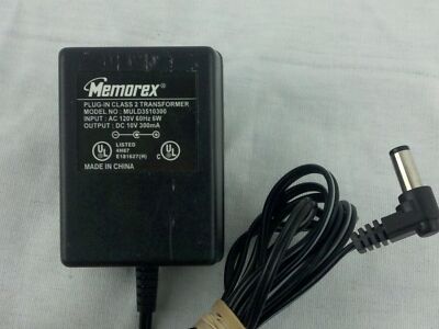 Memorex Model MULD3510300 Plug-In Class 2 Transformer Adaptor