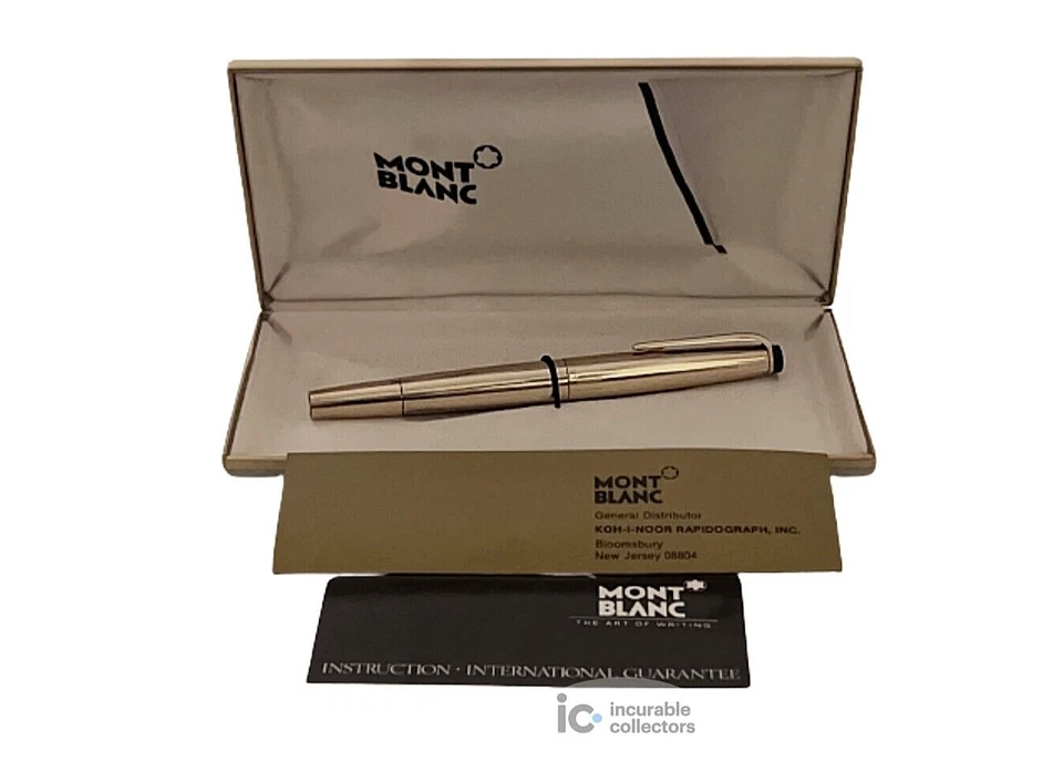 Caneta-tinteiro Montblanc Meisterstuck N 82 dourada R década de 1950 M sem tinta - Imagem 2 de 4