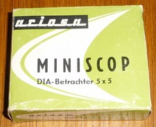 ARIOSA MINISCOP Dia-Betrachter 5 x 5 MADE IN GERMANY Sehr gut & OVP!