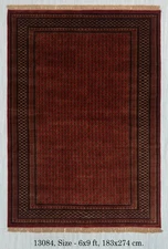 6x9 Red Brown Baluchh Tribal Handmade High KPSI Soft Thick Plush Feel Wool Rug