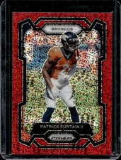 2023 Panini Prizm Patrick Surtain II Red Sparkle #92 Broncos
