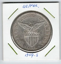 US Philippine Coin One Peso 1909 S - Silver
