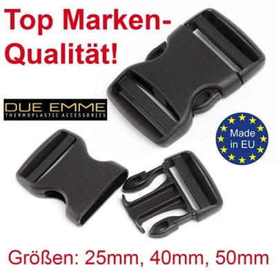 DUE EMME 2M Steckschnalle-Steckschließe-Gurtband-Schnalle-Ersatzschnalle 25mm|40mm|50mm