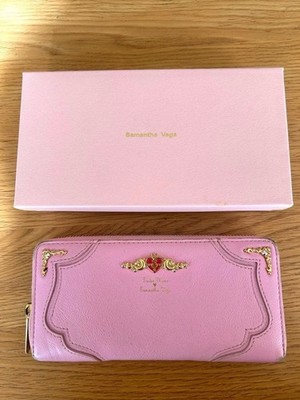 Sailor Moon Samantha Vega Pink Heart Motif Leather Wallet With Box