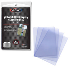 BCW 100 4x6 Photo Sleeves  25 4x6 Rigid Toploaders Acid-Free Archival Safe