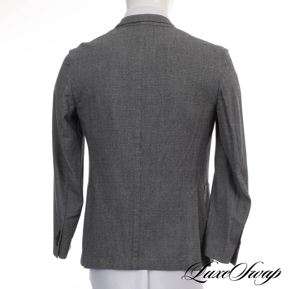 Boglioli Made in Italy K Jacket Grey Multi Houndstooth Flannel Blazer Jacket 48 - Image 3 of 4