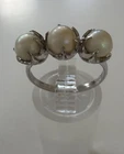 Vintage Sterling Silver Pearl Ring Size 6.25