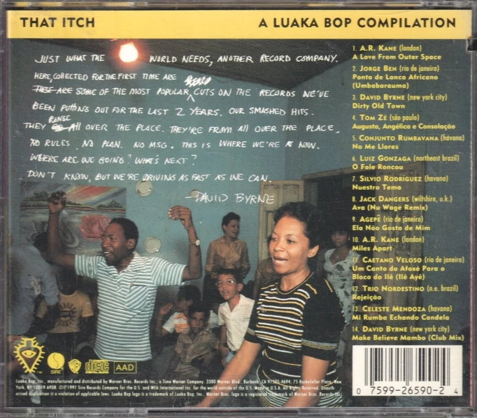 Various Artists To Scratch That Itch - A Luaka Bop Compilation CD USA Luaka Bop - Bild 2 von 2