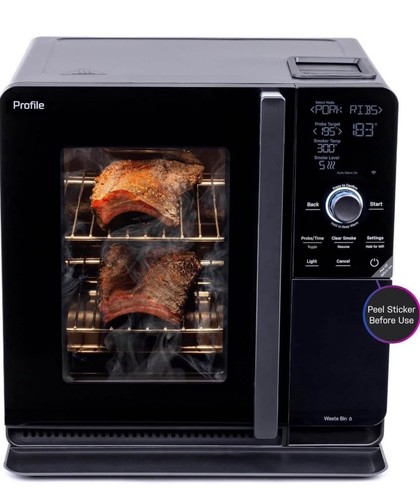 NEW!! GE Profile Smart Indoor Pellet Smoker with Active Smoke Filtration BBQ
