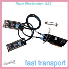 4PCS PCI-E 2 Port PCI-E 4X4X4X4X External SFF-8654 SlimSAS To X16 4.0
