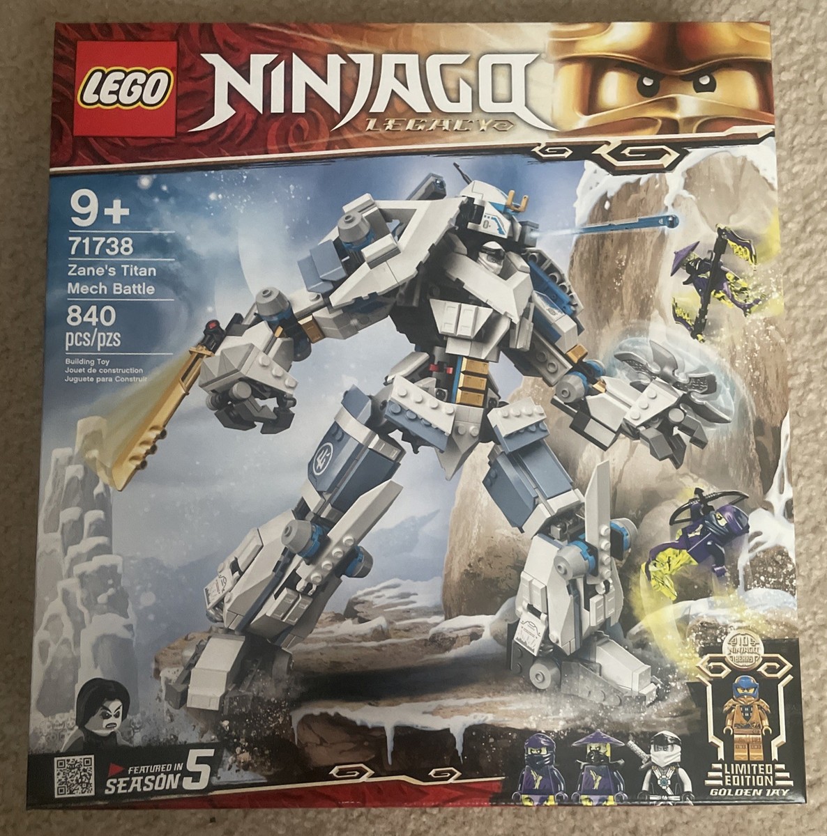 LEGO NINJAGO: Zane's Titan Mech Battle (71738) New Sealed Retired