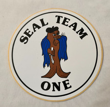 Vintage US Navy Seal Team One ST-1 Vinyl 4" Sticker Decal / NSW