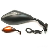 Motorrad Universal Spiegel Schwarz Rechts Und Led-Blinker, Motorradspiegel