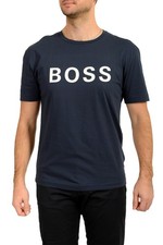 Hugo Boss Men's "Tee 6" Relaxed Fit Blue Logo Short Sleeve T-Shirt US XL IT 54