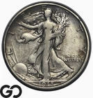 1918-S Walking Liberty Half Dollar, VF+ Better Date