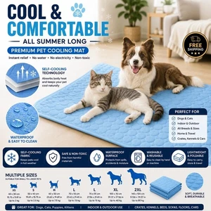 Tapis de refroidissement pour chiens Lit de refroidissement de glace d'été Couverture pour chiens & Chats 1Pc