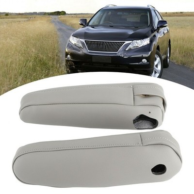 For 2003 2009 Lexus RX 300 330 350 Leather Seat Armrest Cover Trim Set 2pcs Grey